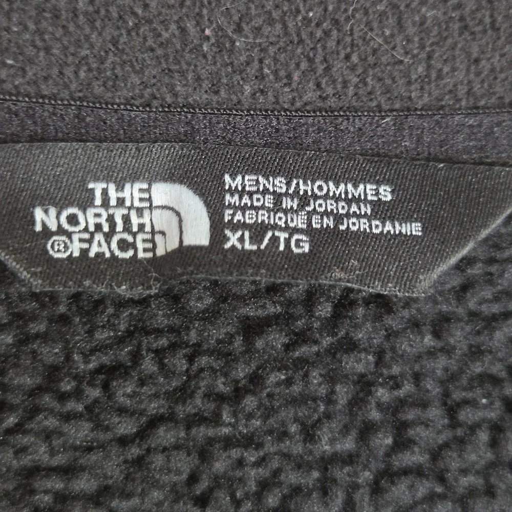 The North‎ Face Jacket Mens XL Black Fleece Full Zip Chest Pockets Hiking